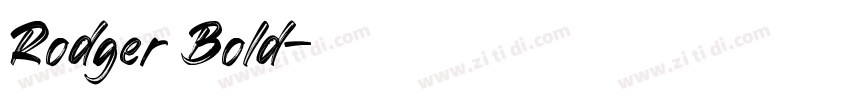 Rodger Bold字体转换